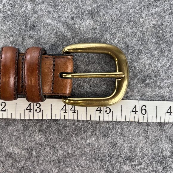 Mens 36 Leather Belt Brass Buckle Handcrafted in USA Classic Casual Americ - Picture 8 of 8